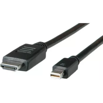 ROLINE - Cabo de vídeo - DisplayPort / HDMI - HDMI (macho) para Mini DisplayPort (macho) - 2 m - Blindado - preto (11.04.5796)