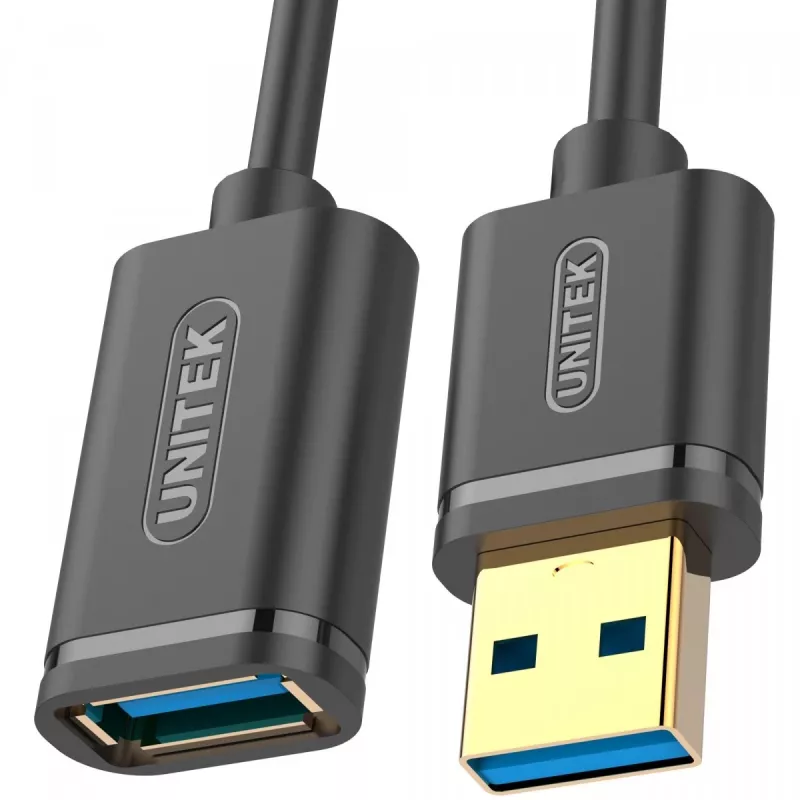 Unitek Y-C4030GBK cabo de extensão USB 3.1 Gen 1, tipo A macho para fêmea, 3 m, preto