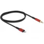 Delock - cabo Lightning para tomada de auscultadores - Lightning macho para mini-phone estéreo 3,5 mm macho - 50cm - preto, vermelho (86586)