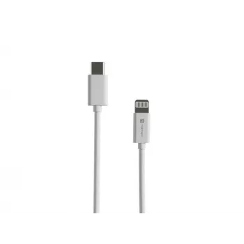 Cabo Lightning (macho) -> USB-C (macho) 2m MFi Prati branco Natec NKA-2151