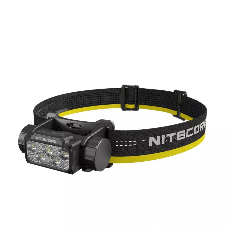 Nitecore HC70 UHE lanterna de cabeça, 1600 lm, 6 LED, IP68, recarregável por USB, alumínio, 172 g, preta