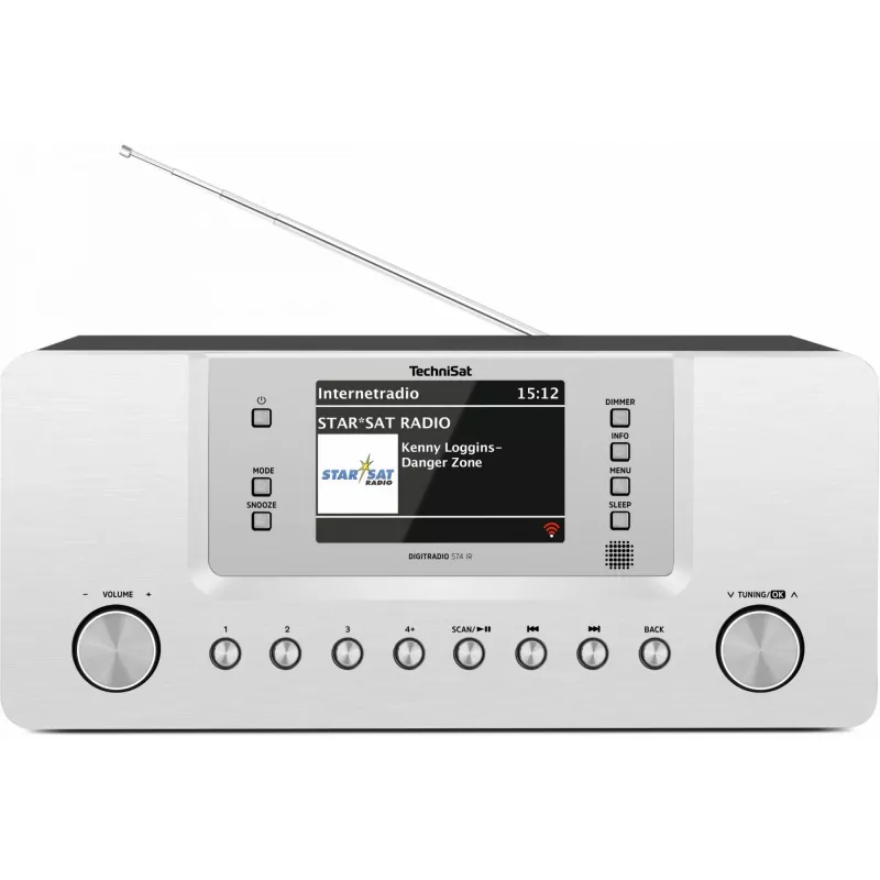 TechniSat DigitRadio 574 IR - sistema de áudio - 2 x 5 Watt - prateado (0001/2951)