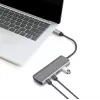 Hub LogiLink USB 3.2 Gen2 7+1 portas 2x USB-A 5x USB-C PD 100W alumínio