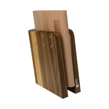 Bloco de cozinha magnético artelegno 86/WL — suporte magnético para facas em madeira de nogueira