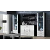 Aparador de sala Cama UNI preto/branco brilhante