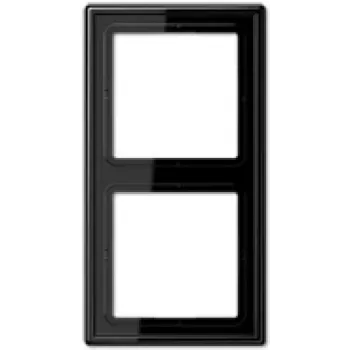 Placa de parede JUNG LS 982 SW preto, duroplasto, sem parafusos, 81×152 mm