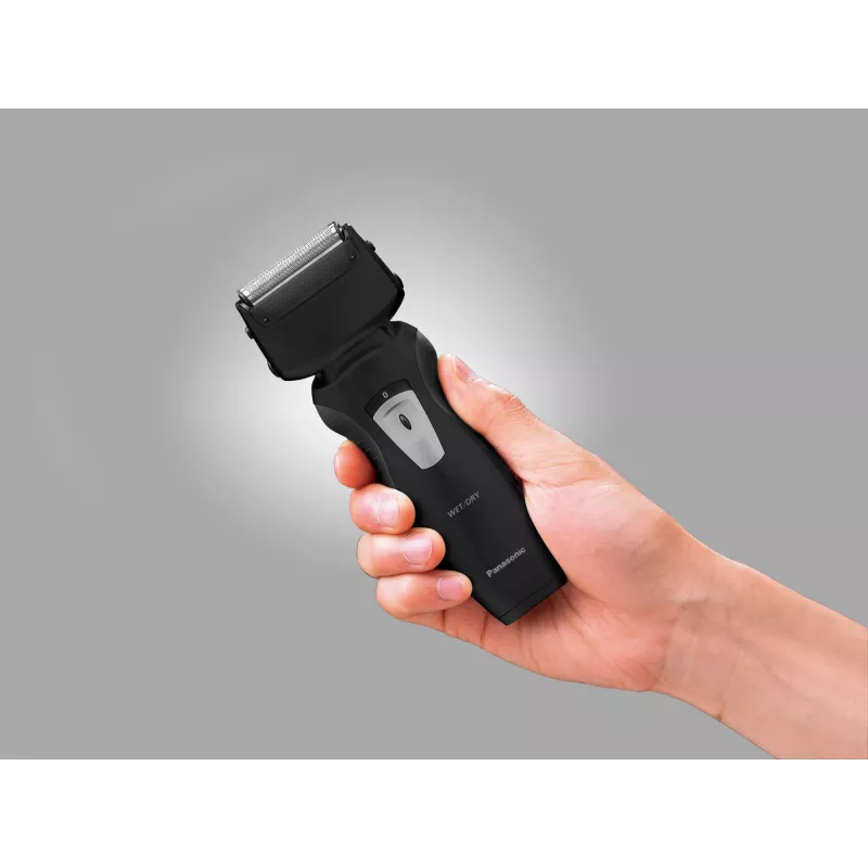 Máquina de barbear com lâminas Panasonic ES-RW31 — máquina de barbear com 2 lâminas e bateria, molhado e seco, preto, 30 min de autonomia