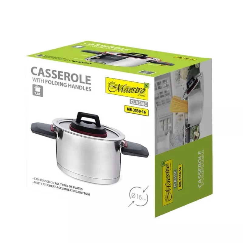Panela Maestro MR-3530-16 com pegas rebatíveis 1,6 l