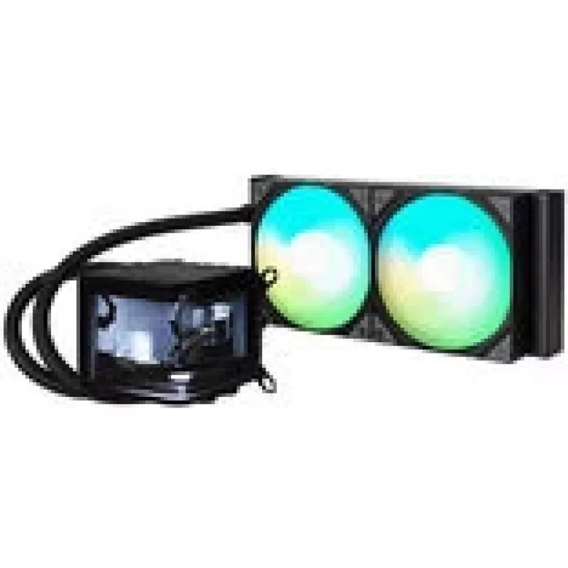 Caixa de PC Jonsbo D32 STD + Refrigeração líquida completa TRYX PANORAMA, ARGB - 240 mm, preto