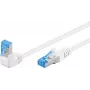 Cabo de rede Goobay CAT 6A 1x 90° angular, S/FTP (PiMF), branco, 0,25 m - patilha de retenção em cima, LSZH isento de halogéneos, cobre (51562)