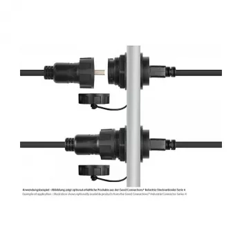 Good Connections ficha industrial S4 cabo USB 2.0, USB-A para Mini-USB, 1 m (IC04-U202)