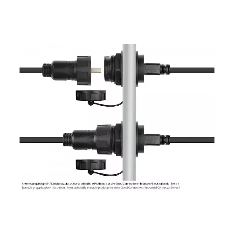 Good Connections ficha industrial S4 cabo USB 2.0, USB-A para Mini-USB, 1 m (IC04-U202)