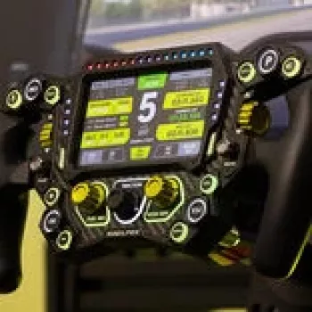 Volante Simagic SOELPEC Spectra XR – controlador de corridas, acabamento néon
