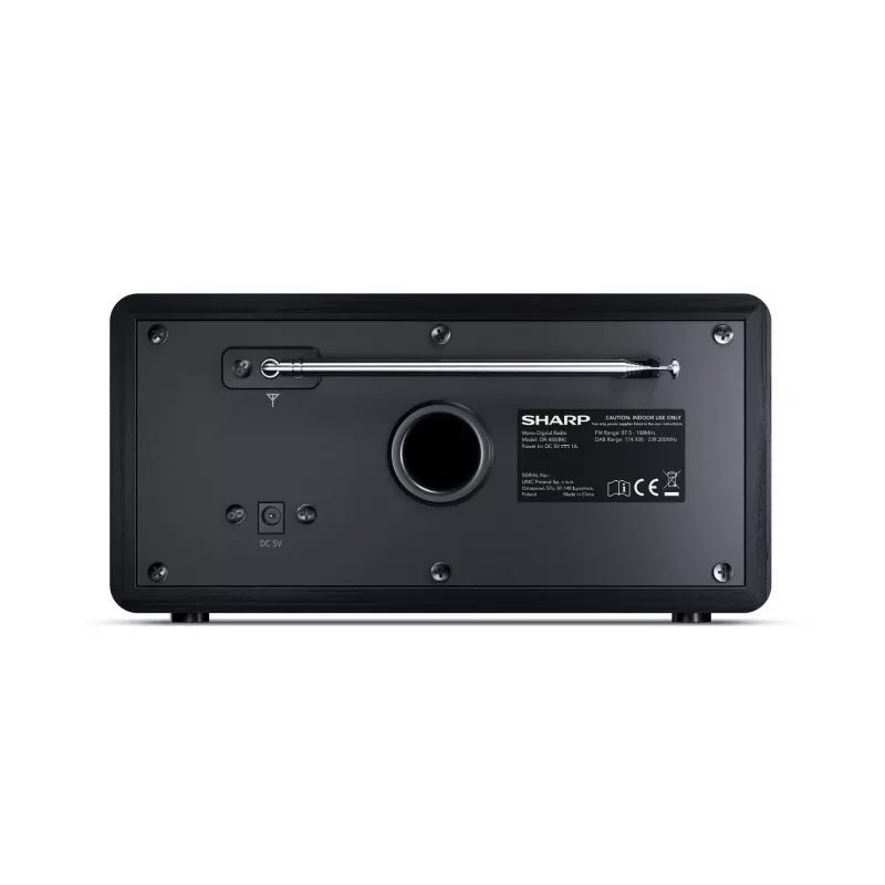 Rádio digital Sharp DR-450 – preto, pessoal, digital, DAB, DAB+, FM, 87,5 – 108 MHz, 174,928 – 239,2 MHz, 3 W