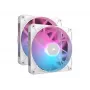 Corsair iCUE LINK RX140 RGB conjunto inicial duplo de ventoinhas de caixa, PWM, 140 mm, 2 unid., branco