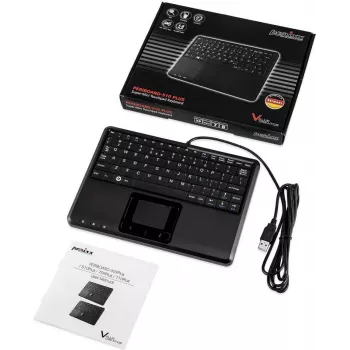 Perixx PERIBOARD-510H Plus teclado USB espanhol preto (PERIBOARD-510 H PLUS ES)