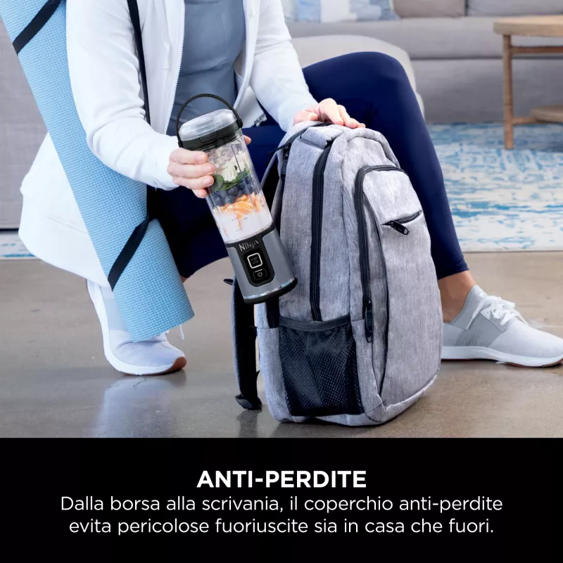 Batedeira desportiva Ninja Blast BC151EUNV — recipiente de 0,53 L, 14,4 W, a bateria, azul