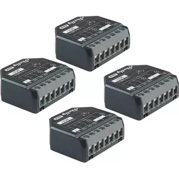 Conjunto com 4 controladores Shelly 2PM Gen4 Zigbee/Matter