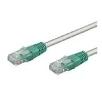 Wentronic Goobay cabo de rede CAT 5e crossover, U/UTP, cinzento, verde, cinzento-verde, 0,25 m - mistura de cobre CCA (68609)