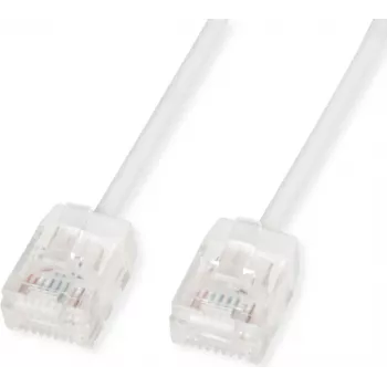 Cabo Patch UTP ROLINE Cat.6A, RJ45 ultracurto, branco, 5 m – Rede – UTP (21.15.4475)