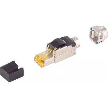 Ficha de rede RJ45 Cat.6A STP sem ferramenta da ShiverPeaks, modelo 08-51011