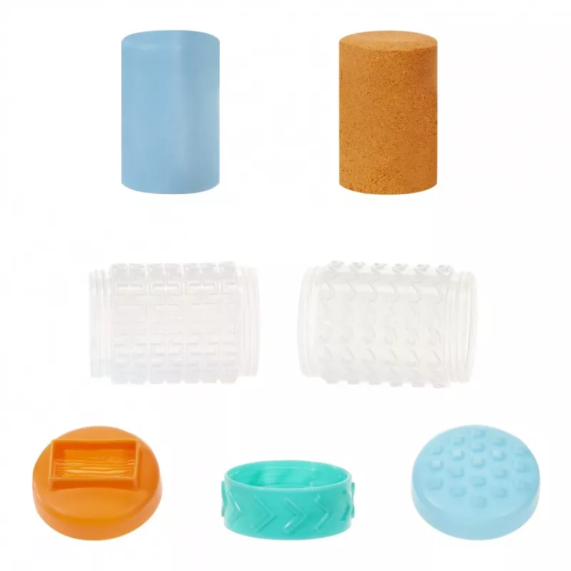 Massa de modelar Wonder Factory Never Dry Dough, azul-claro, laranja