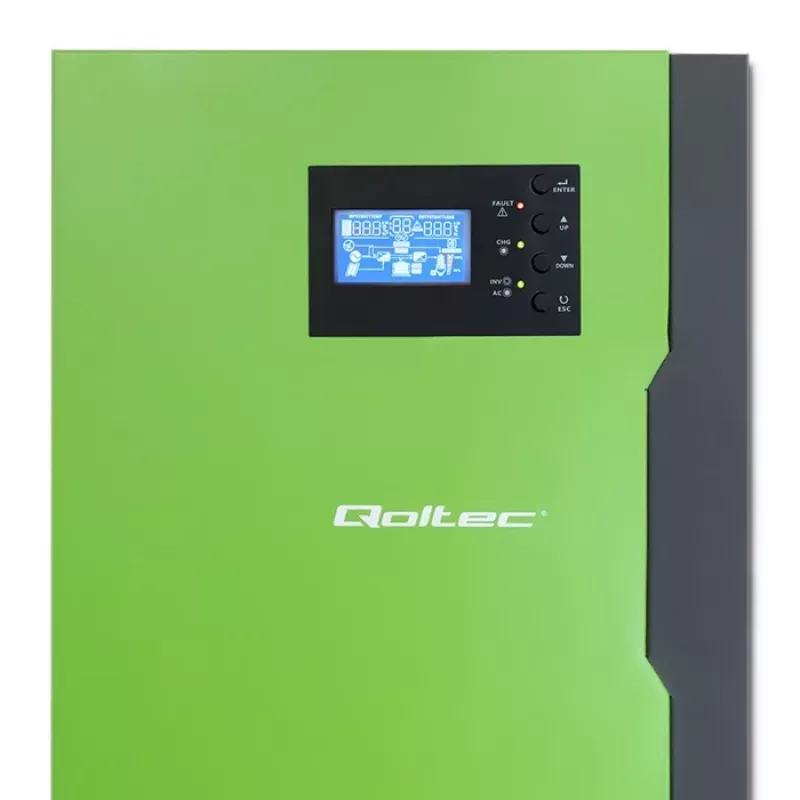 Inversor off-grid Qoltec 53887 inversor solar 10 kVA Lithium Polymer preto