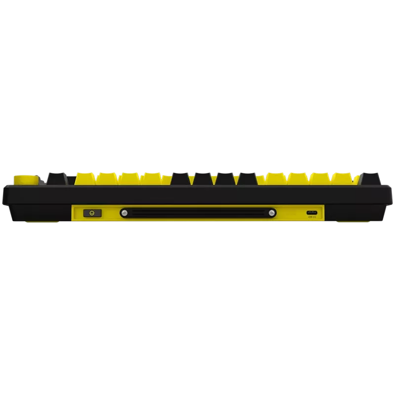 Teclado gaming mecânico sem fios LORGAR KBP7075W — Preto/Amarelo, layout EN