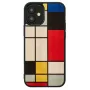Capa para telemóvel Man and Wood para iPhone 12 mini — parte traseira em madeira, moldura preta