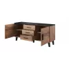 Aparador cama sideboard LOTTA 150 2D3S carvalho wotan + preto mate