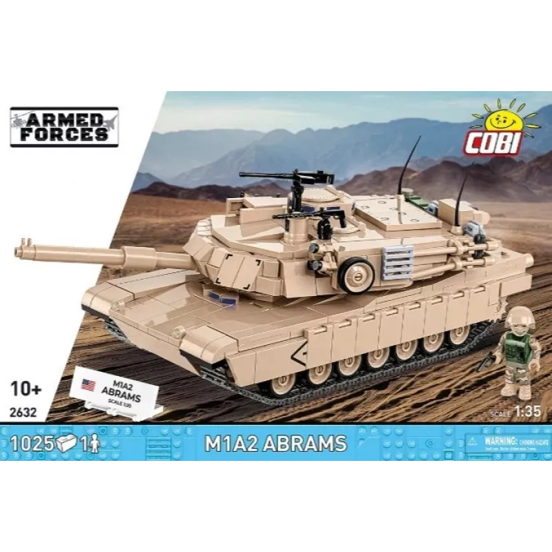 Conjunto de construção em blocos Cobi M1A2 Abrams 1025 peças modelo COBI-2632