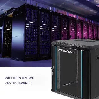 Armário rack 19 polegadas QOLTEC 54467, 12U, 600x635x600 mm