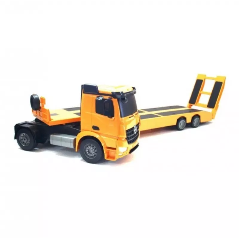 Double E escala 1/20 RC Mercedes-Benz Arocs semirreboque de plataforma montado