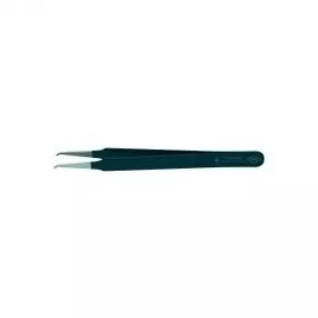 Knipex 92 08 78 ESD Pinça de precisão plana, curvada a 45° 120 mm