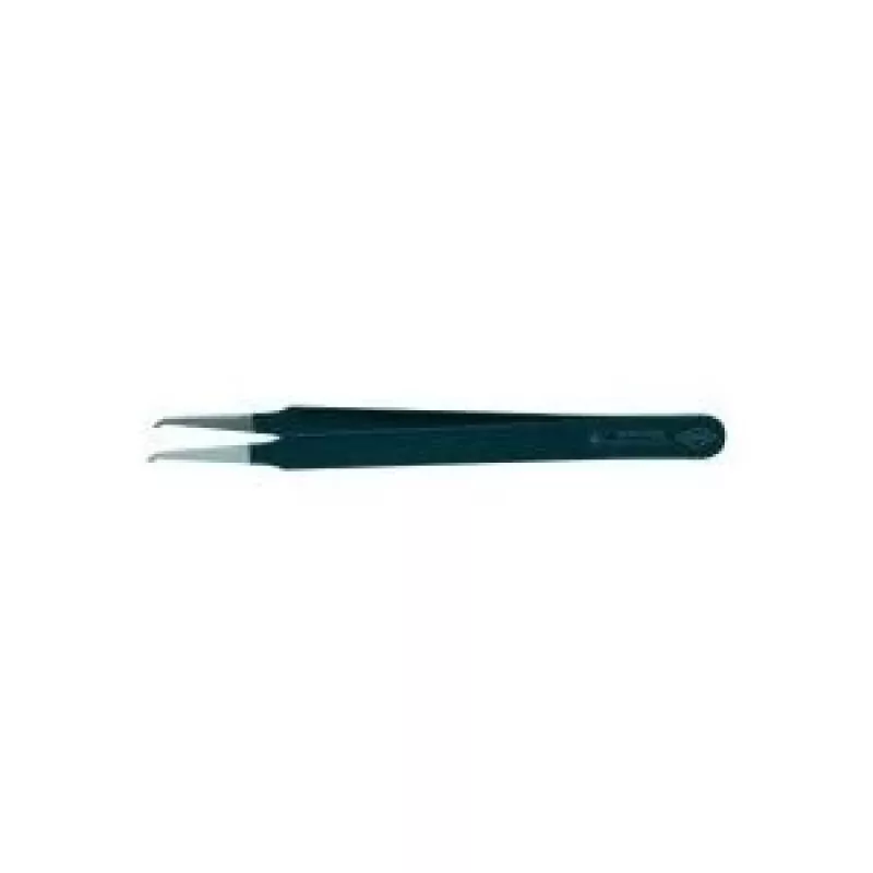 Knipex 92 08 78 ESD Pinça de precisão plana, curvada a 45° 120 mm