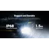 Nitecore HC70 UHE lanterna de cabeça, 1600 lm, 6 LED, IP68, recarregável por USB, alumínio, 172 g, preta
