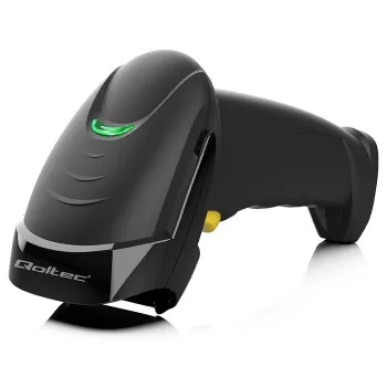 Leitor de códigos de barras portátil 1D/2D com fio QOLTEC 50853 — USB, caixa em ABS, cabo de 1,65 m, 97×65×167 mm, 105 g