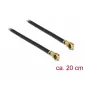 Delock 89643 cabo de antena, MHF 4L para MHF 4L, 1.13, 20 cm, preto