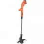 Black+Decker ST1823 aparador de relva a bateria de 18 V, 25 cm, Li-ion de 1,5 Ah, haste telescópica, laranja/preto