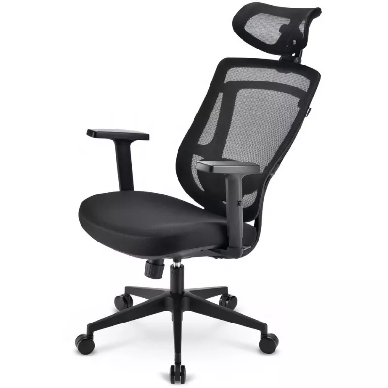 Cadeira de escritório Sharkoon OfficePal C10 – preto, design ergonómico, altura ajustável