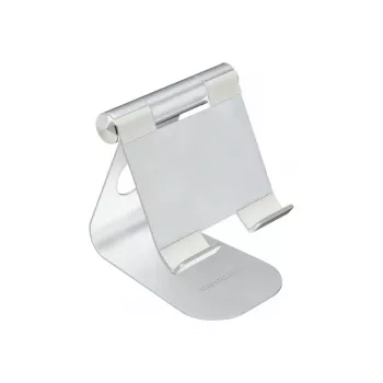 TERRATEC iTab M - Suporte para smartphone / tablet - alumínio - prateado - tamanho do ecrã: 8,8-25 cm (3.5-10) - suporte de mesa (219728)