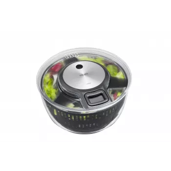 Centrifugadora de salada GEFU Speedwing 28150 — taça transparente 5 L, funcionamento por botão, caixa de plástico
