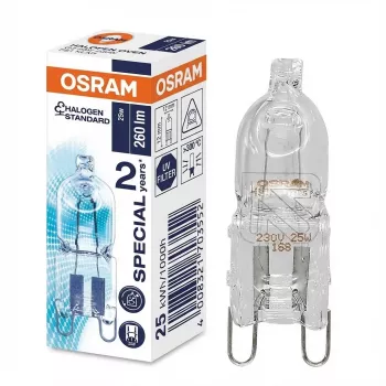 Lâmpada halogénea Ledvance HALOPIN 25 W G9 T13.3 branco quente, 260 lm, 2000 h, regulável