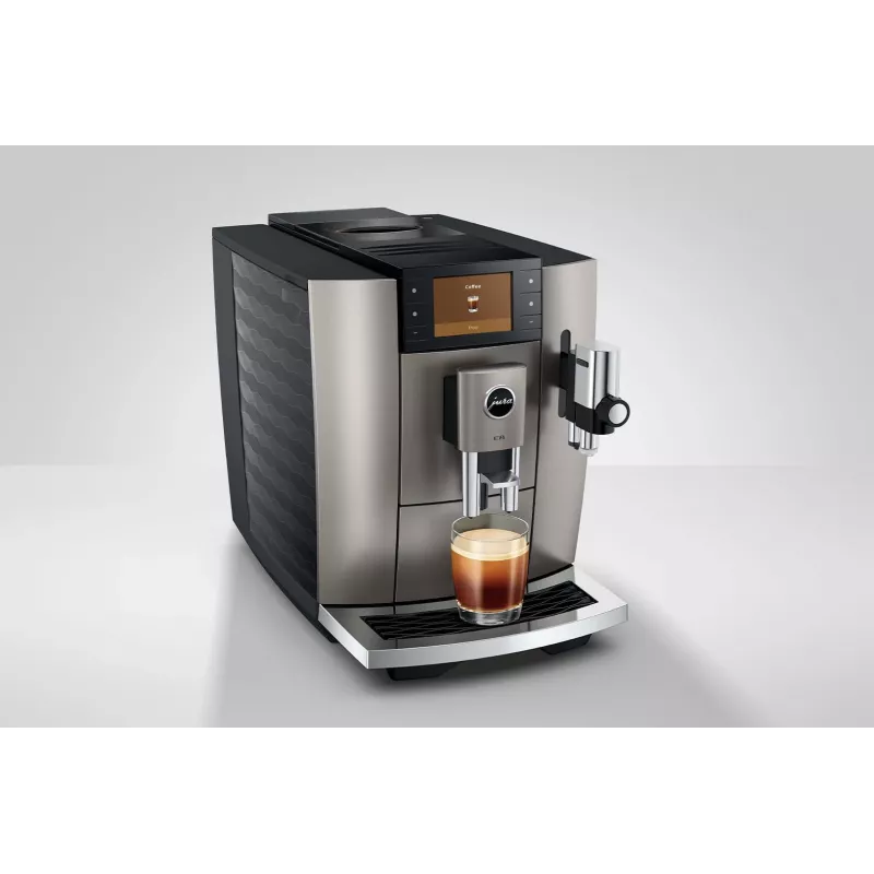 Máquina de café expresso JURA E8 automática 1,9 l prateado – 15 bar, ecrã de 3,5 polegadas, moinho, espumador de leite