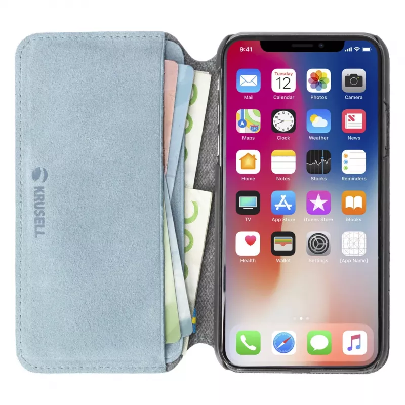 Capa tipo carteira Krusell Broby 4 Card SlimWallet iPhone XS Max