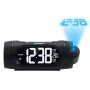 Rádio-despertador Blaupunkt CRP9BK, FM PLL, projetor, função de carregamento USB, temperatura interior (CRP9BK)