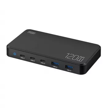 Estação de carregamento BlitzWolf BW-i100 5-em-1 120W – carregador multiporta para telefones, tablets, portáteis