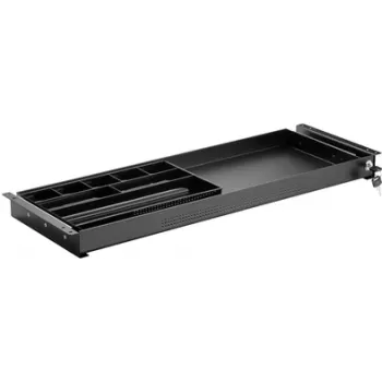 SpeaKa Professional SP-10938492 gaveta sob a secretária 740 mm x 449 mm com fechadura intervalo de altura: 50,8 mm (máx.) preto (SP-10938492)