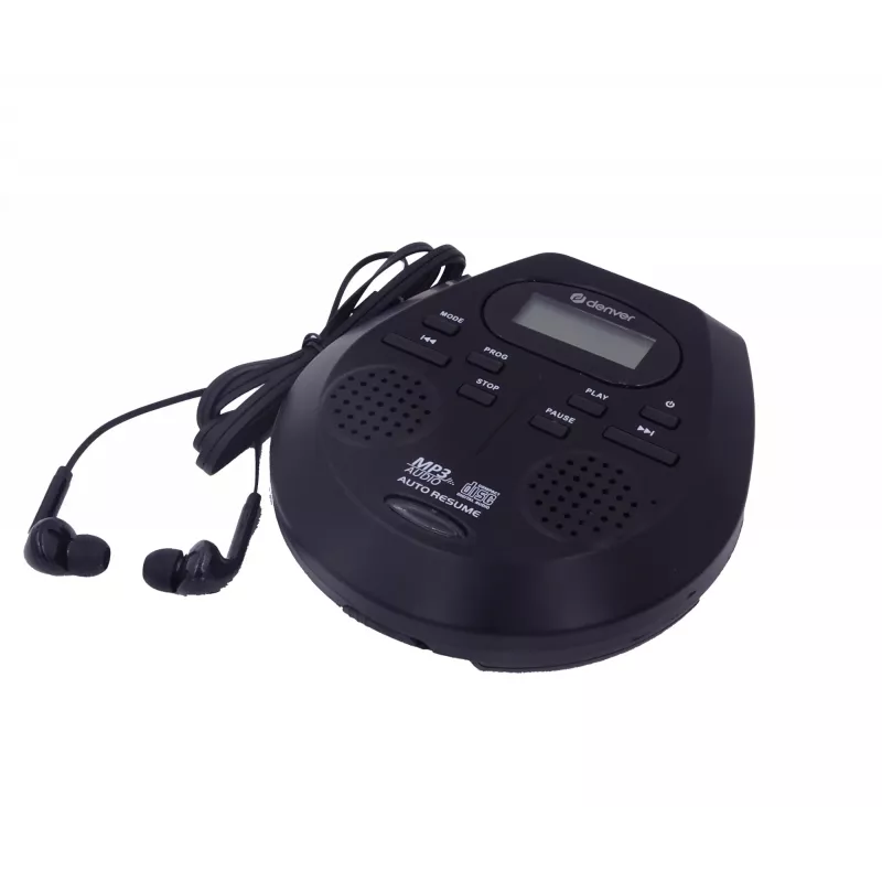 Leitor de CD portátil Denver DMP-395B Preto Reprodução MP3 Ecrã LCD