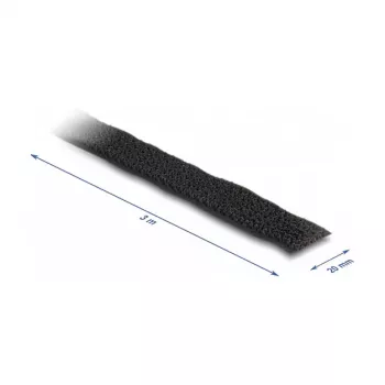 Fita de velcro DeLOCK 3 m x 20 mm preto nylon